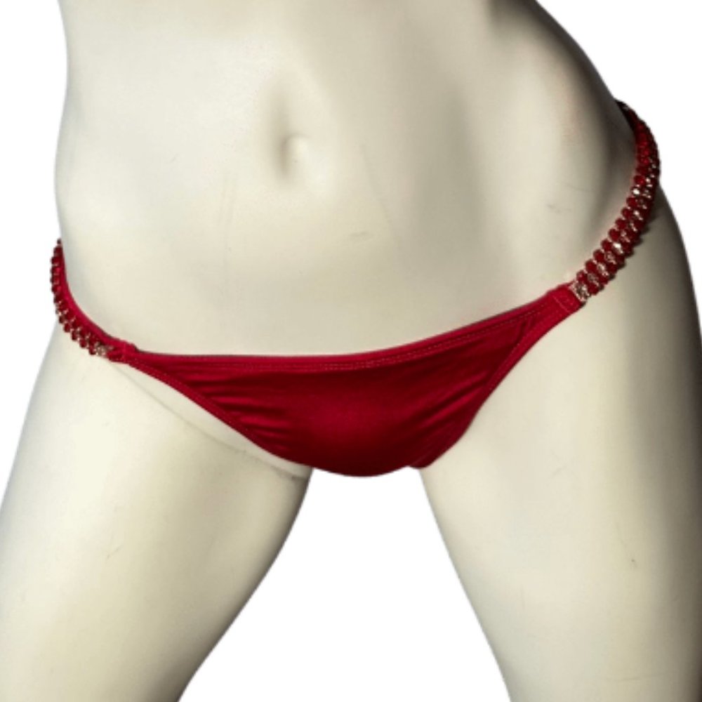 Despi Red Crystal Bikini Bottom